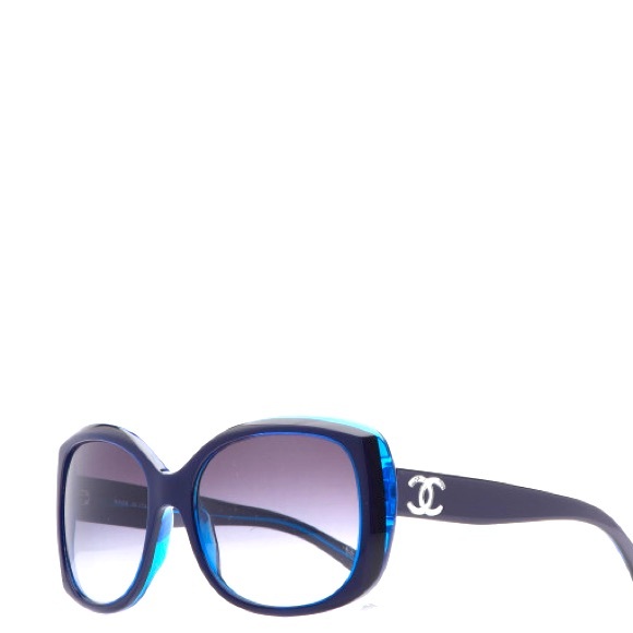CHANEL CC Sunglasses 5183 Blue CC square-frame sunglasses Fashion Luxury VINTAGE - Picture 1 of 17